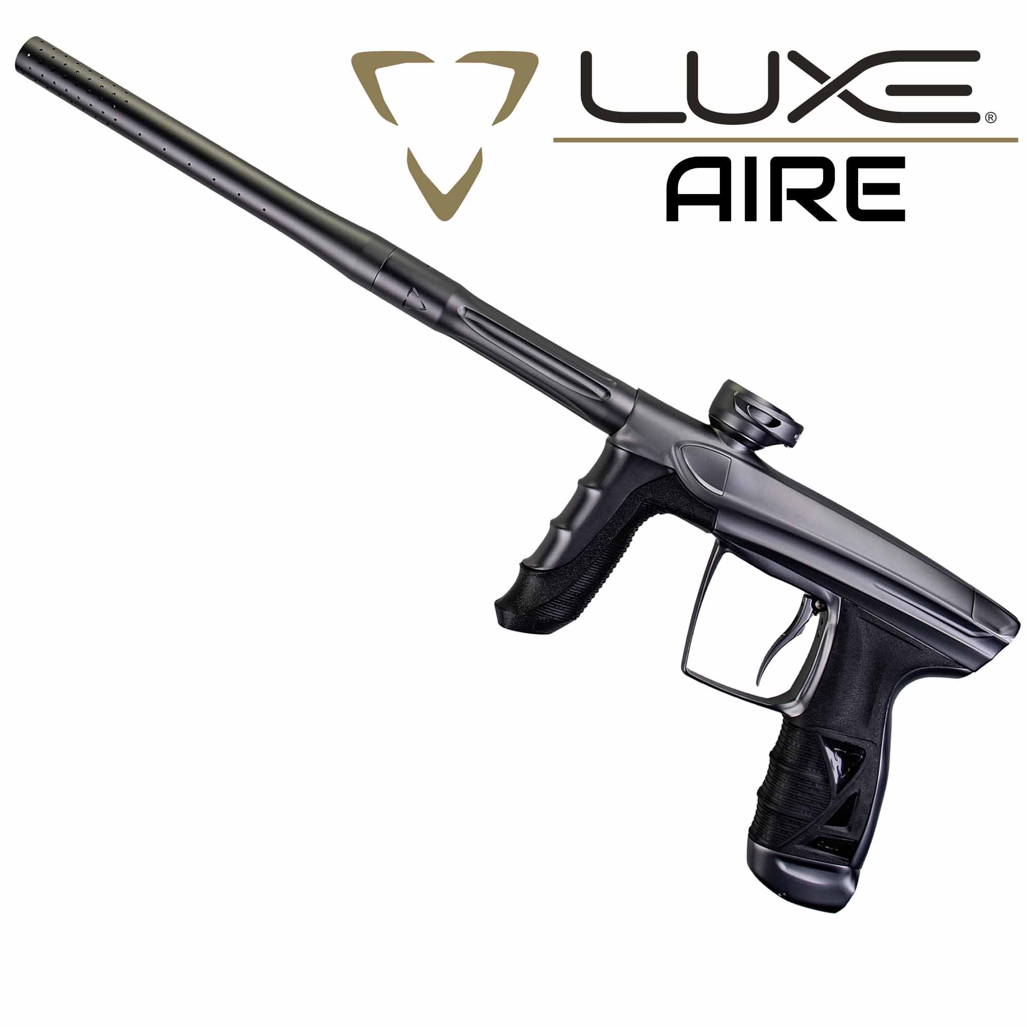 DLX Luxe® AIRE marker, dust gray Paintball-Markier, Luftgewehr, Griff, Lauf, verstellbar
