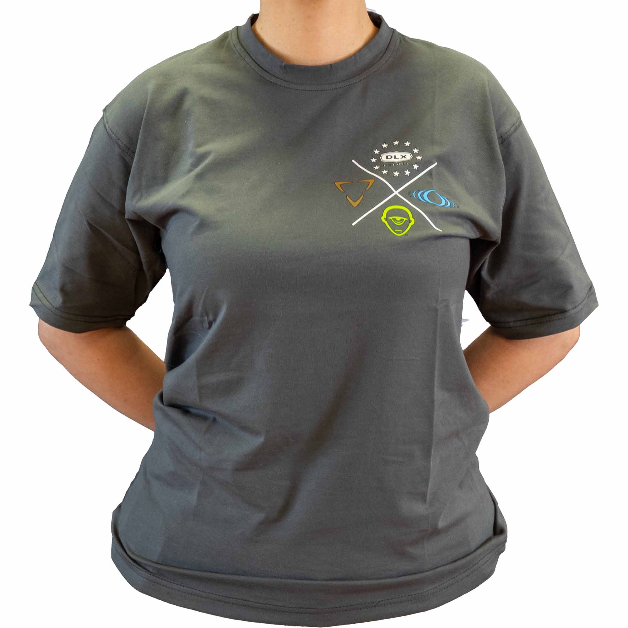 DLX T-Shirt "FREAK" gray T-Shirt, Kurzarm, Graue Shirt, Logo Grafik, Unisex