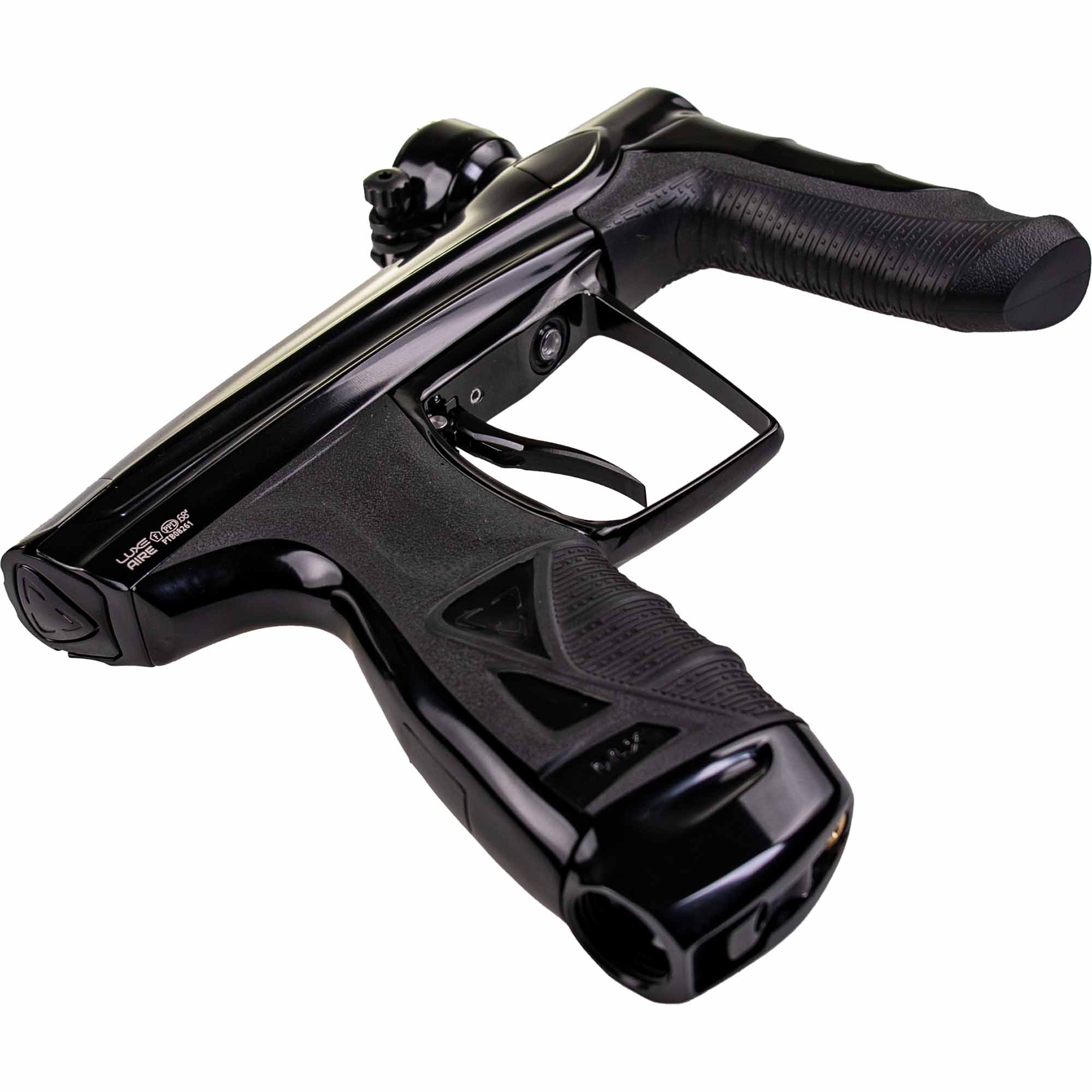 DLX Luxe® AIRE marker, polished black Paintball-Pistole, Pistolengriff, Schwarz, Metallisch, Auslöser
