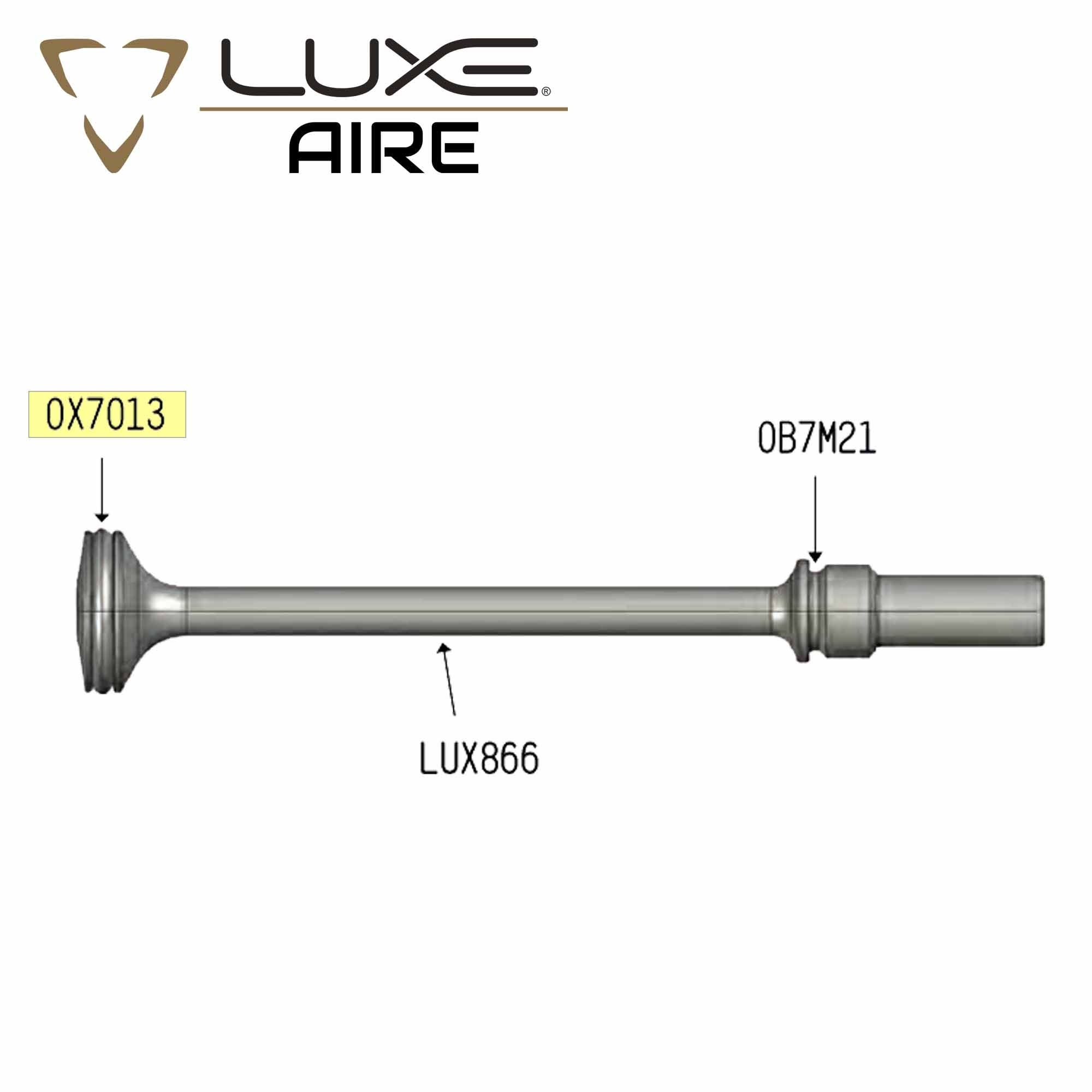 Ventil, Ventilschaft, Kurbelbolzen, Metall, LUXE-AIRE