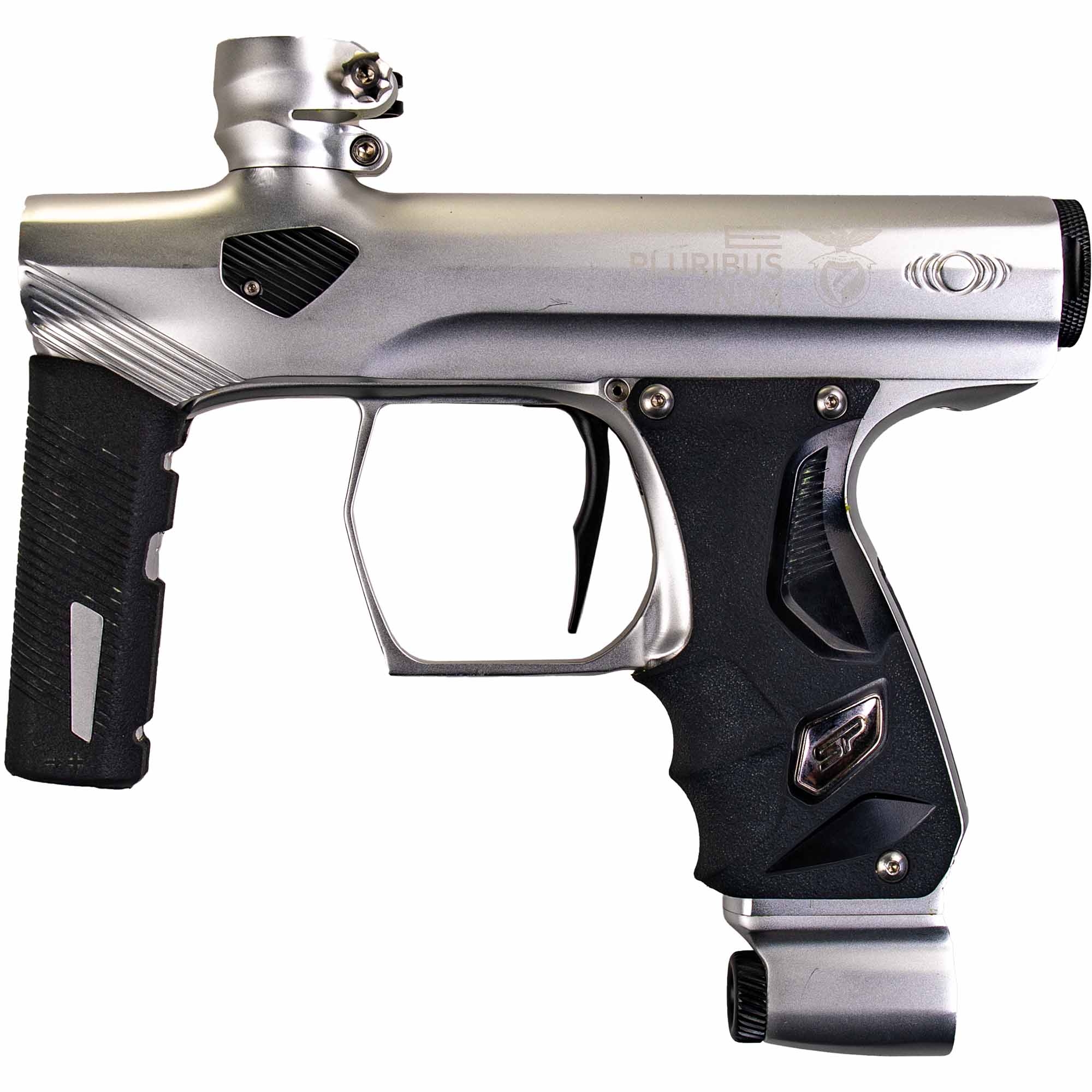 SP Shocker® ERA marker "e pluribus unum", white matte Pistole, Luftpistole, Metallgehäuse, schwarzer Griff, Auslösemechanismus