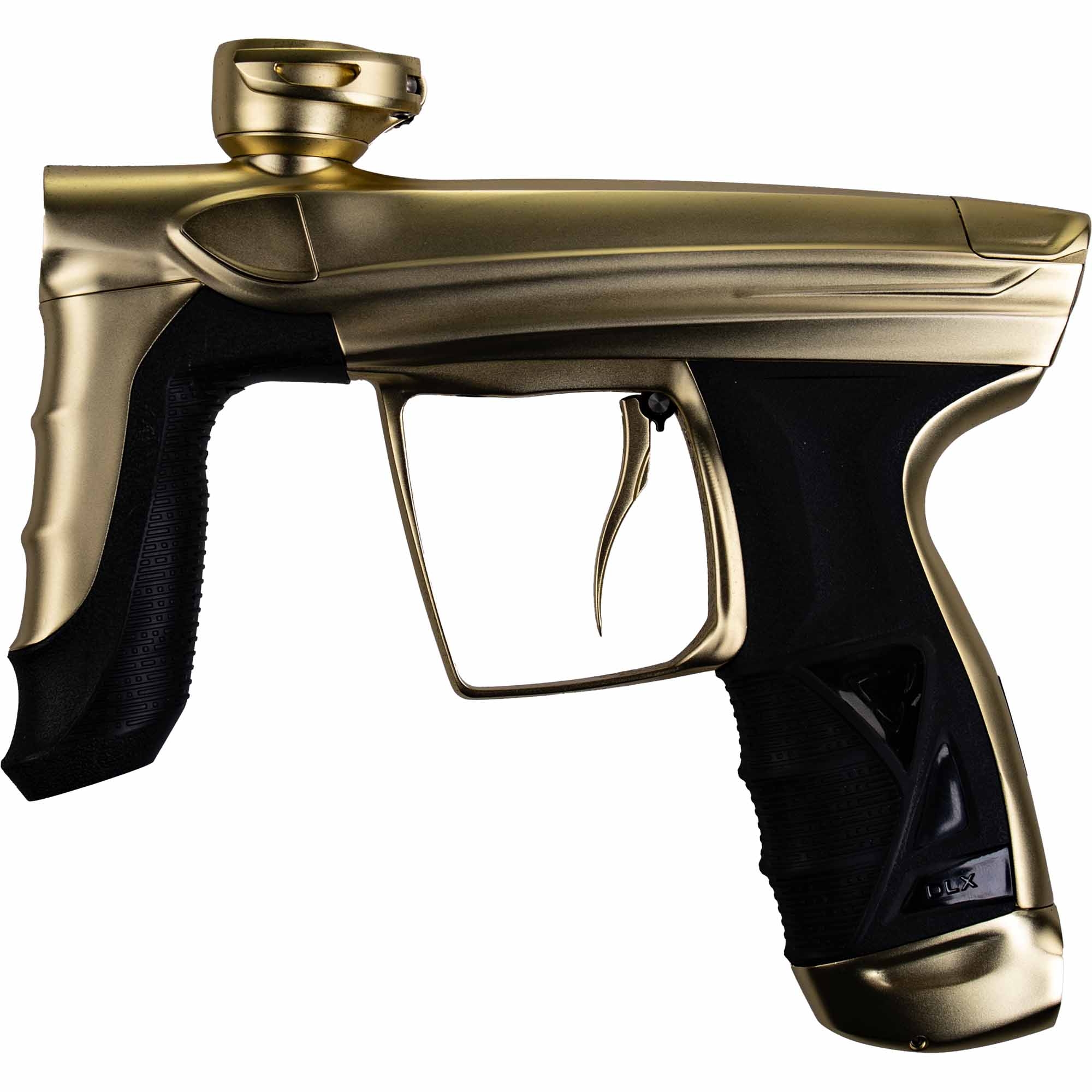 Paintball-Waffe, goldfarbig, Pistolengriff, Auslöser, CO2/Luftwaffe