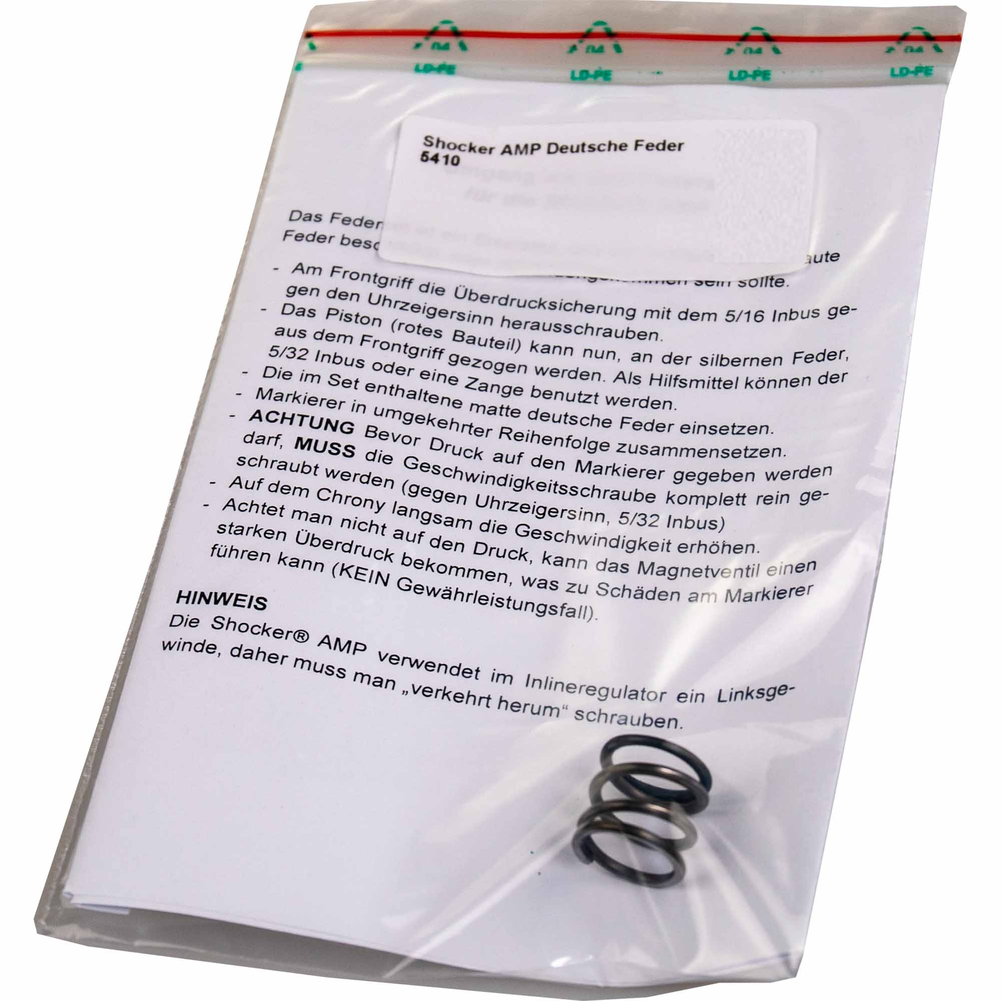 Shocker AMP German Spring Text, Spirale