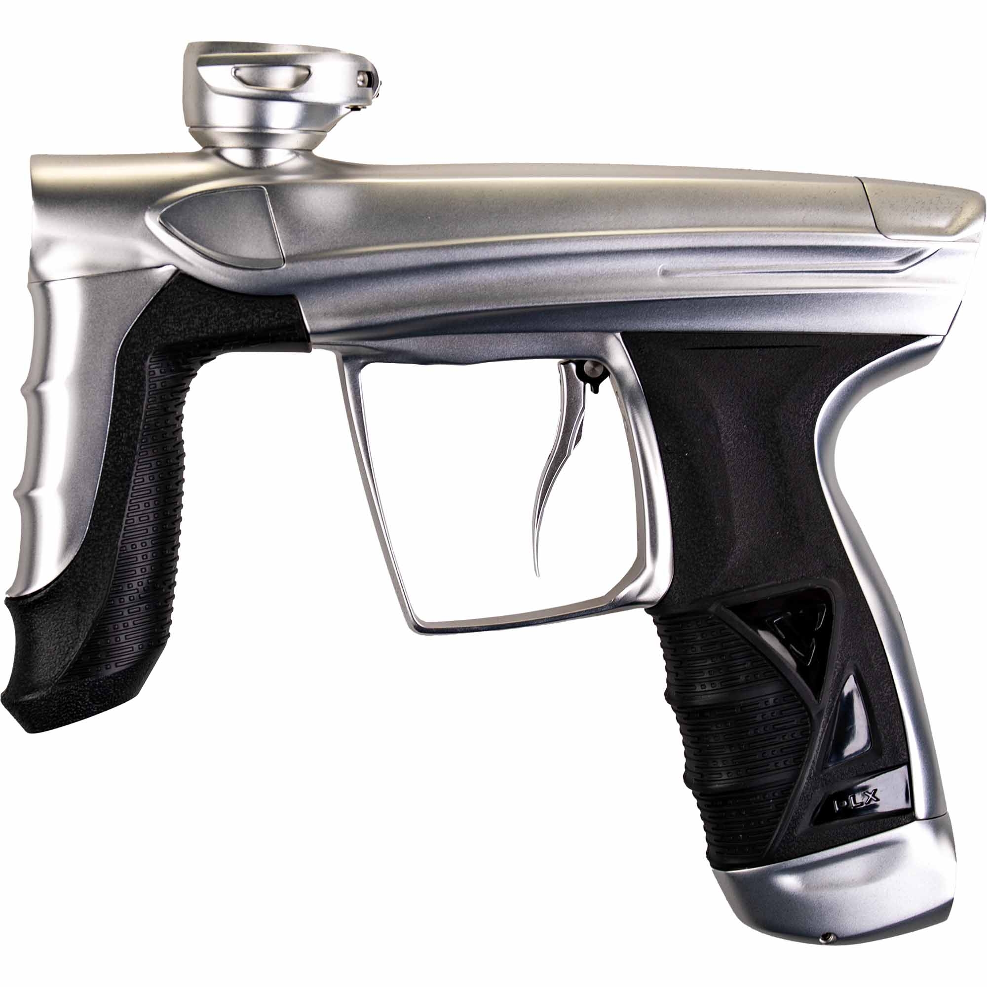 DLX Luxe® AIRE marker, dust white Paintball-Pistole, Protector-Schulter?, Metallic, Schwarz-Silber, Griff mit Gummi