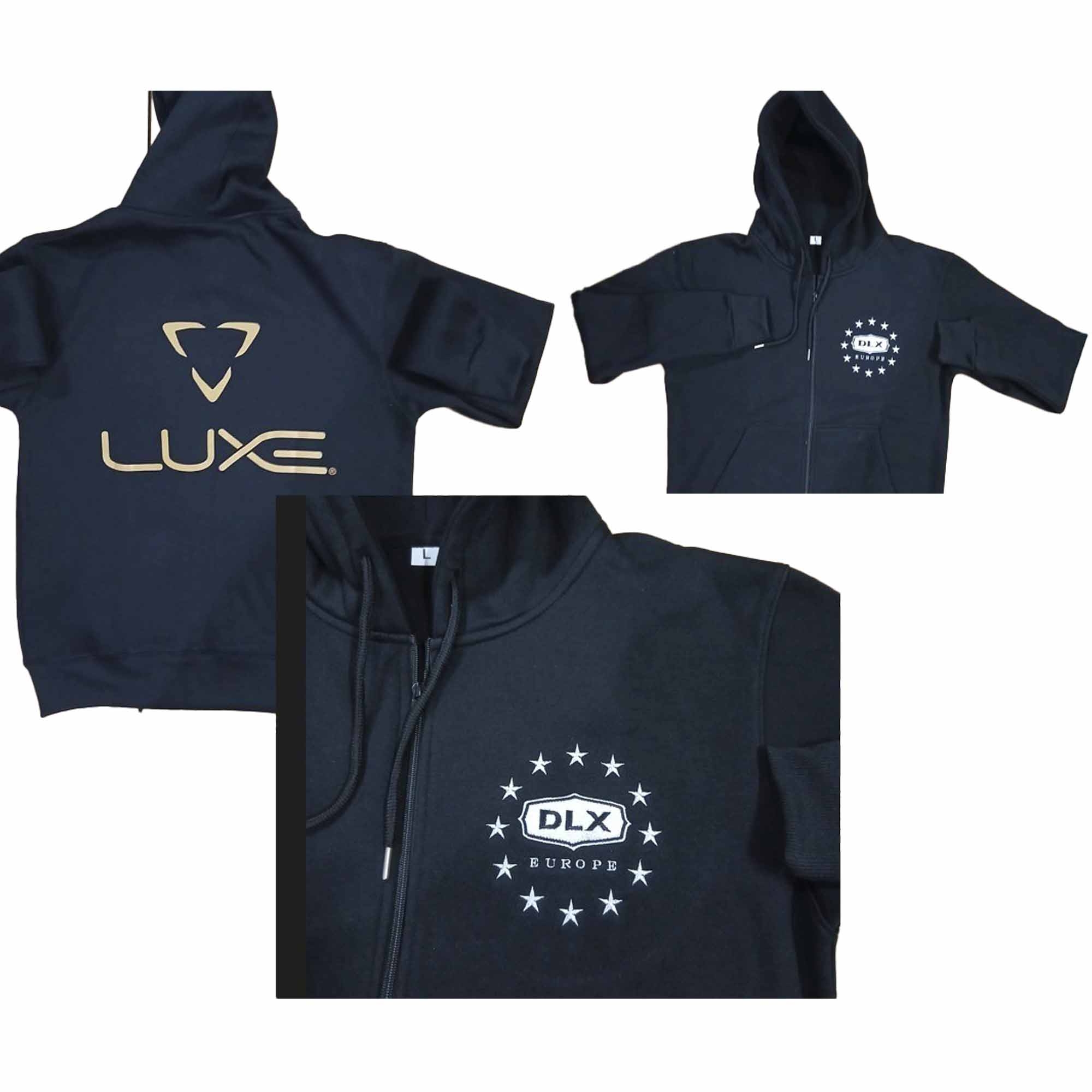 DLX Luxe Zip-Hoodie black Mantel, Kapuze, Pullover, Sweatshirt, Kapuzenpulli