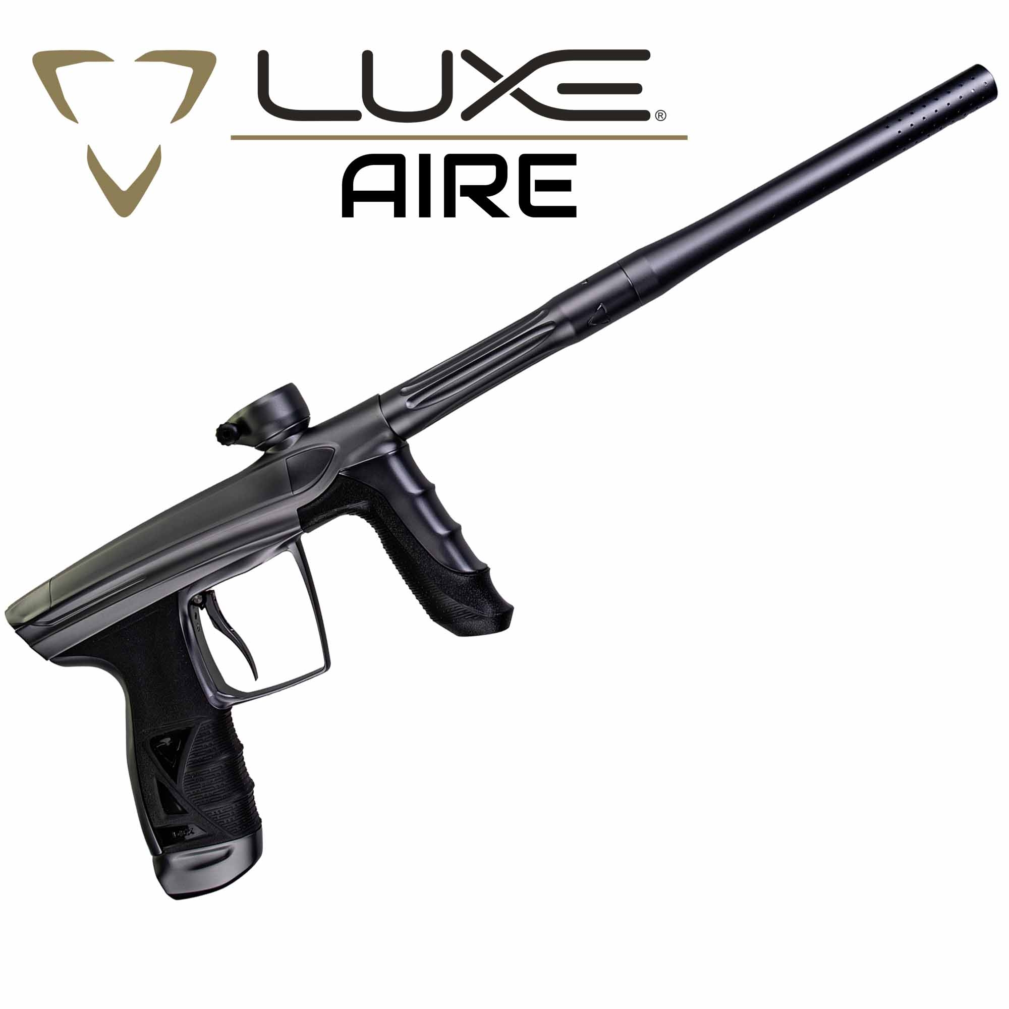 DLX Luxe® AIRE marker, dust gray paintballGun, airgun, pistol, black, silencer